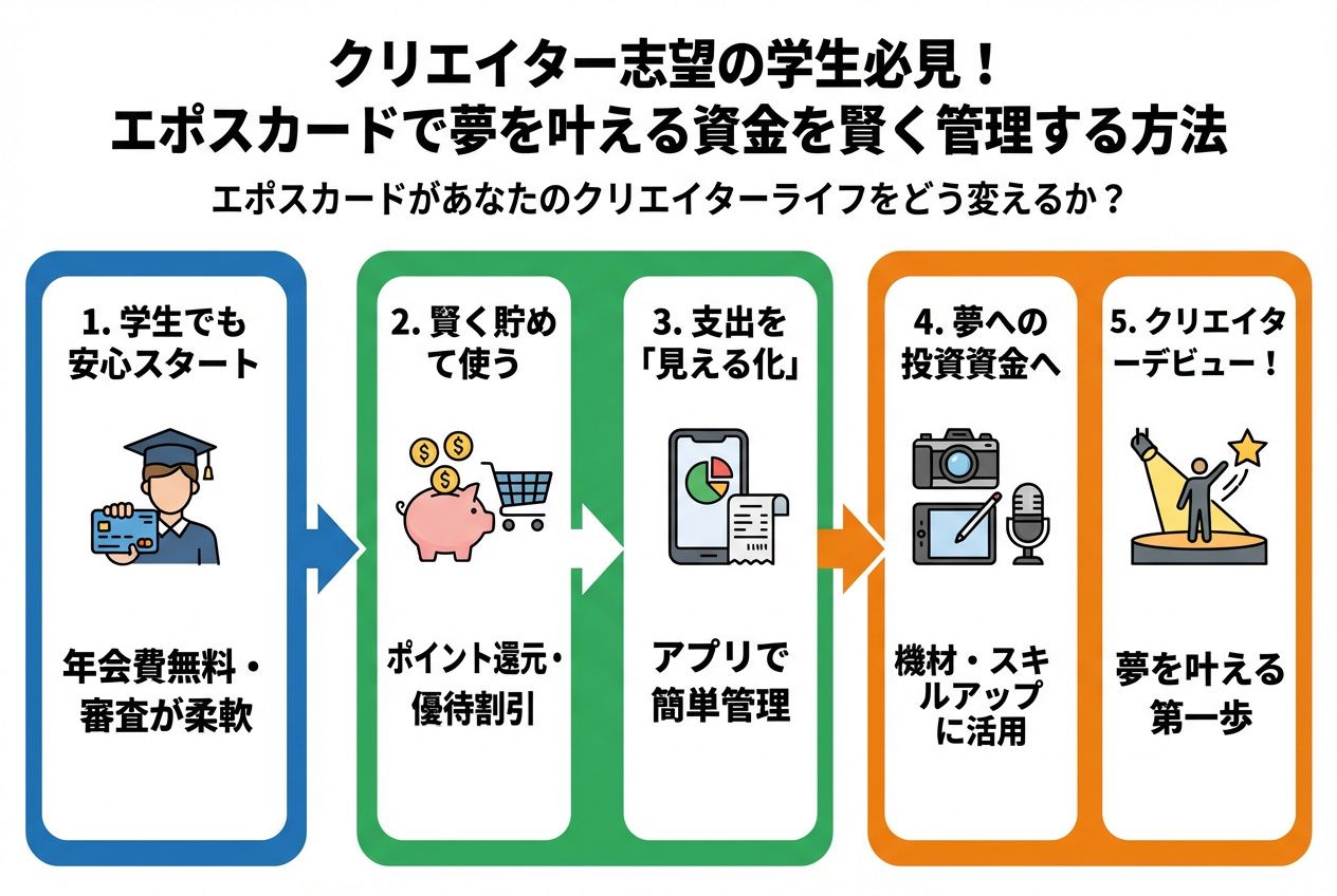 大学生活・新生活 エポスカードがあなたのクリエイターライフをどう変えるか?