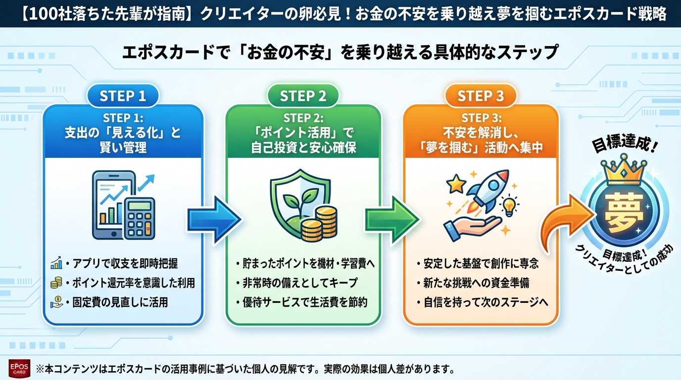 大学生活・新生活 エポスカードで「お金の不安」を乗り越える具体的なステップ