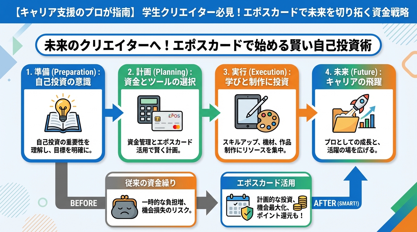 副業・クリエイター 未来のクリエイターへ！エポスカードで始める賢い自己投資術