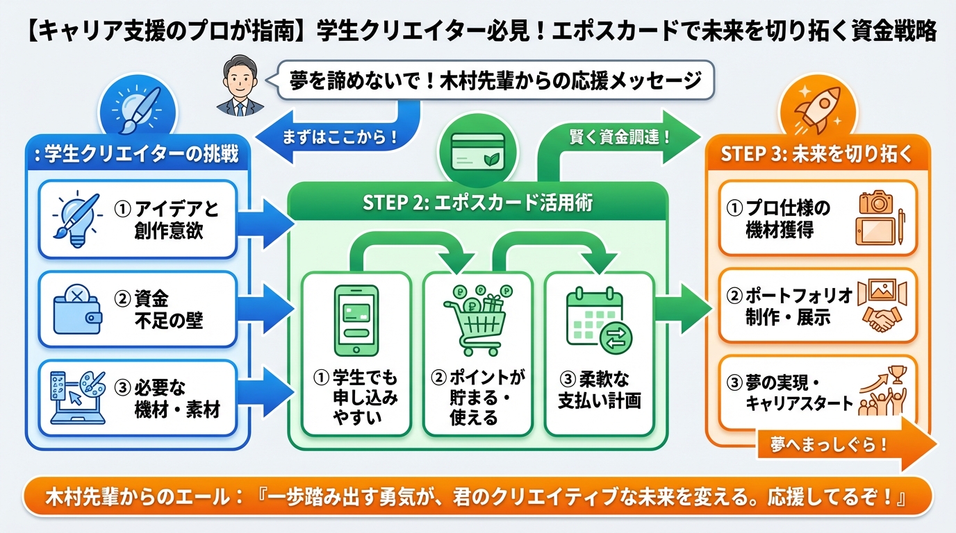 副業・クリエイター 夢を諦めないで！木村先輩からの応援メッセージ