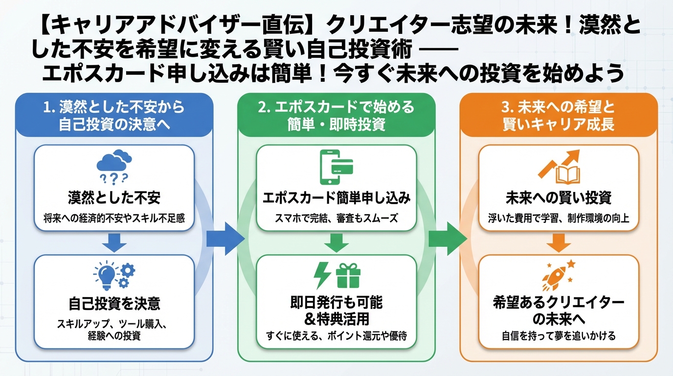 大学生活・新生活 エポスカード申し込みは簡単！今すぐ未来への投資を始めよう