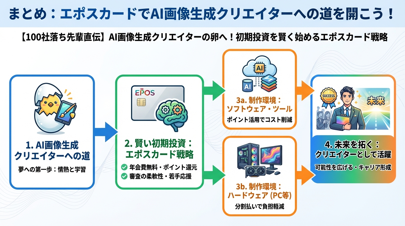 AI画像生成 まとめ：エポスカードでAI画像生成クリエイターへの道を開こう！