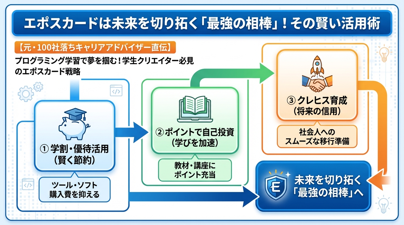 プログラミング学習 エポスカードは未来を切り拓く「最強の相棒」!その賢い活用術