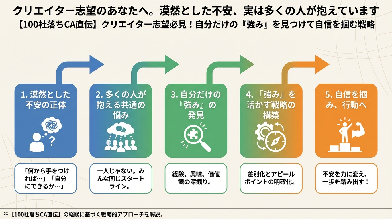 大学生活・新生活 クリエイター志望のあなたへ。漠然とした不安、実は多くの人が抱えています