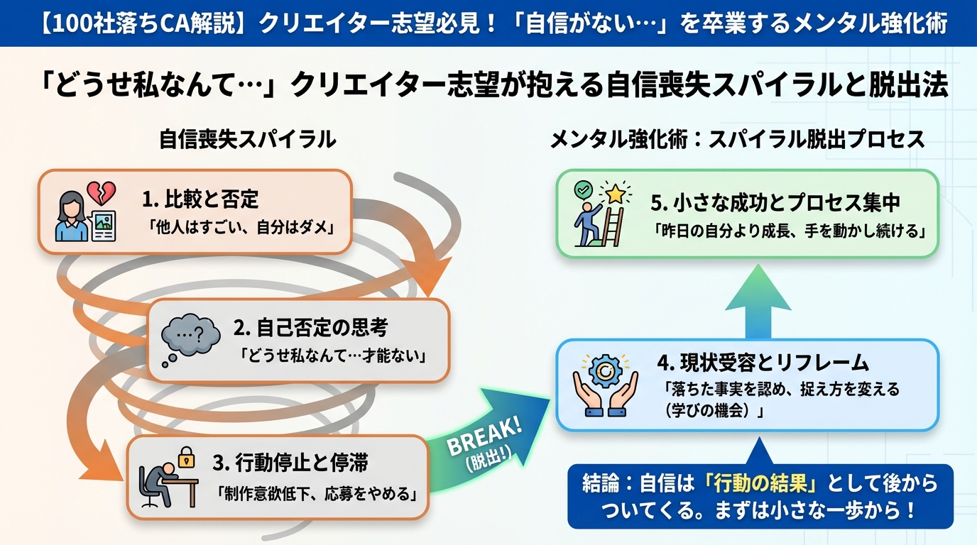 大学生活・新生活 「どうせ私なんて…」クリエイター志望が抱える自信喪失スパイラル