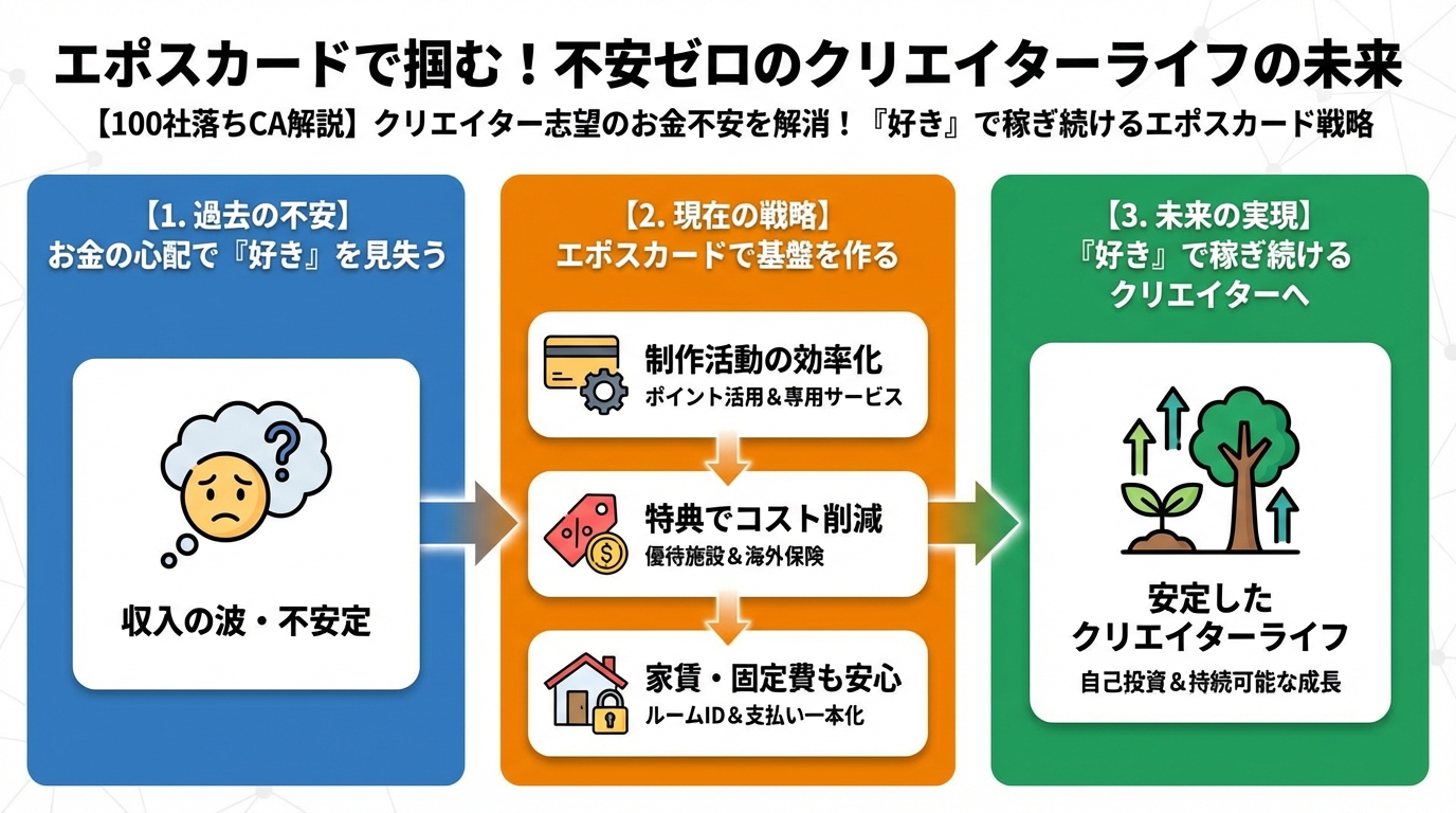副業・クリエイター エポスカードで掴む!不安ゼロのクリエイターライフの未来