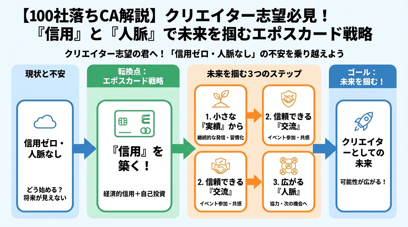 副業・クリエイター クリエイター志望の君へ!「信用ゼロ・人脈なし」の不安を乗り越えよう