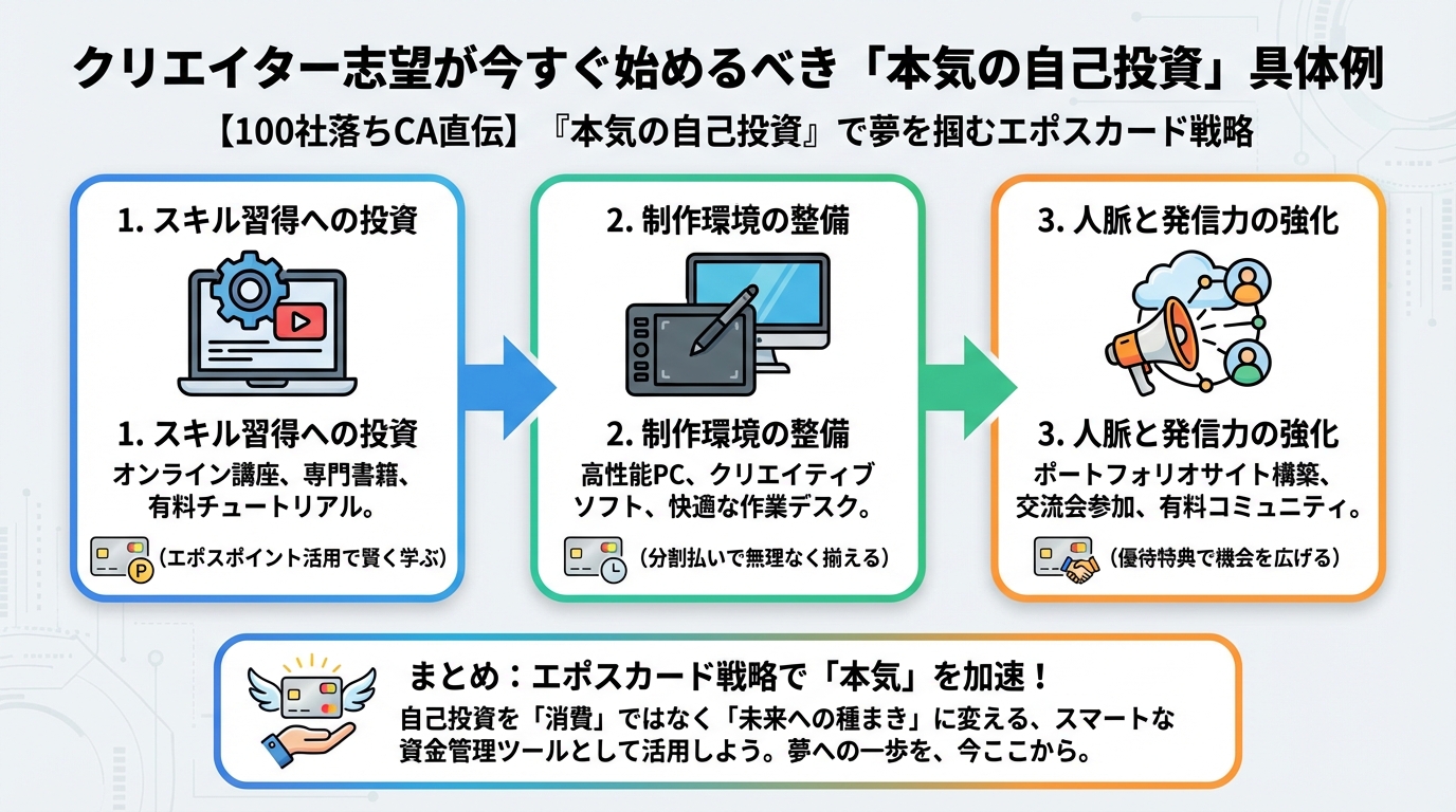 副業・クリエイター クリエイター志望が今すぐ始めるべき「本気の自己投資」具体例