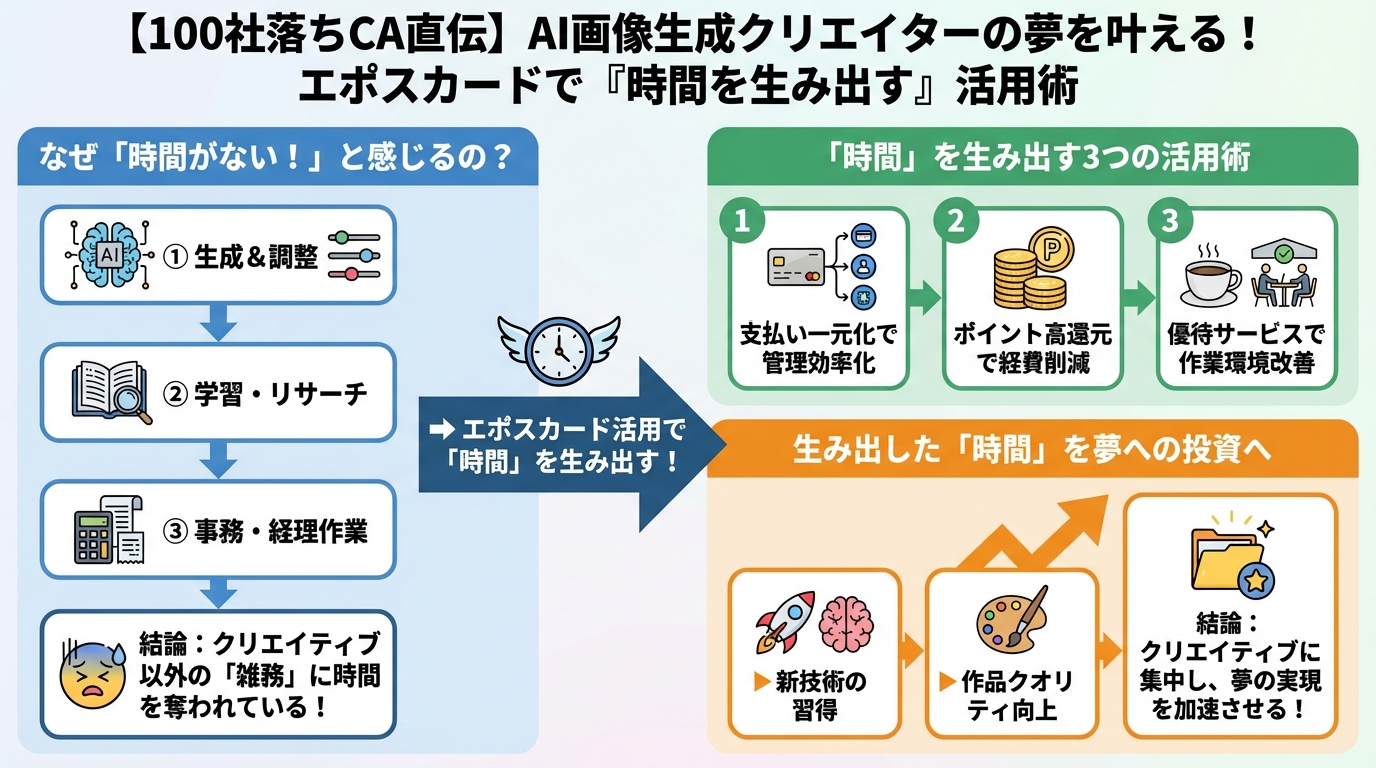 AI画像生成 AI画像生成クリエイターの夢、なぜ「時間がない!」と感じるの?