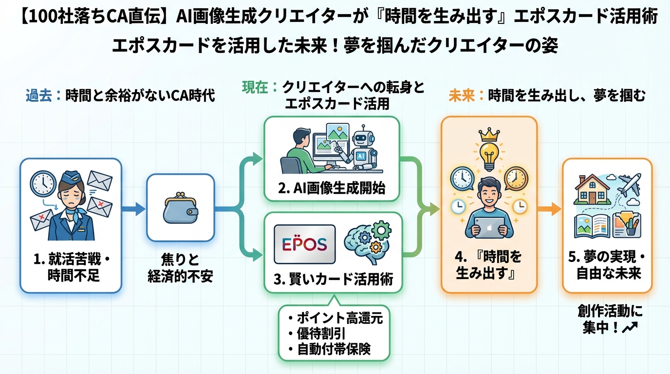 AI画像生成 エポスカードを活用した未来!夢を掴んだクリエイターの姿