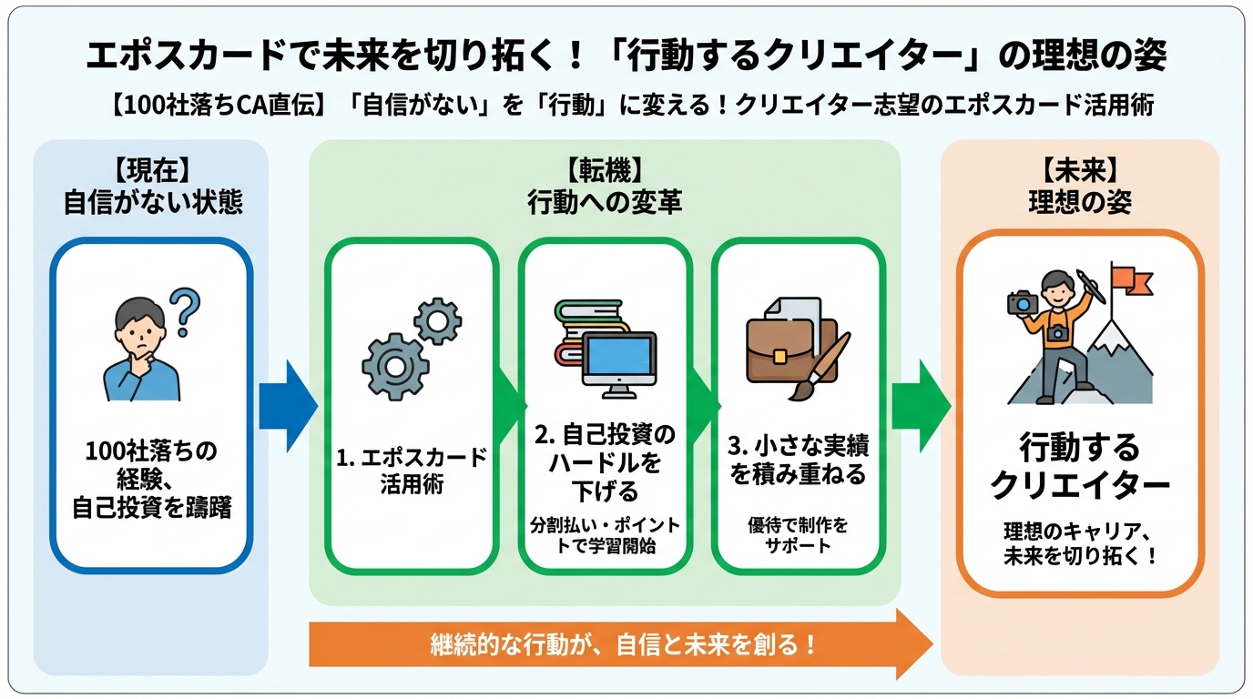 副業・クリエイター エポスカードで未来を切り拓く!「行動するクリエイター」の理想の姿