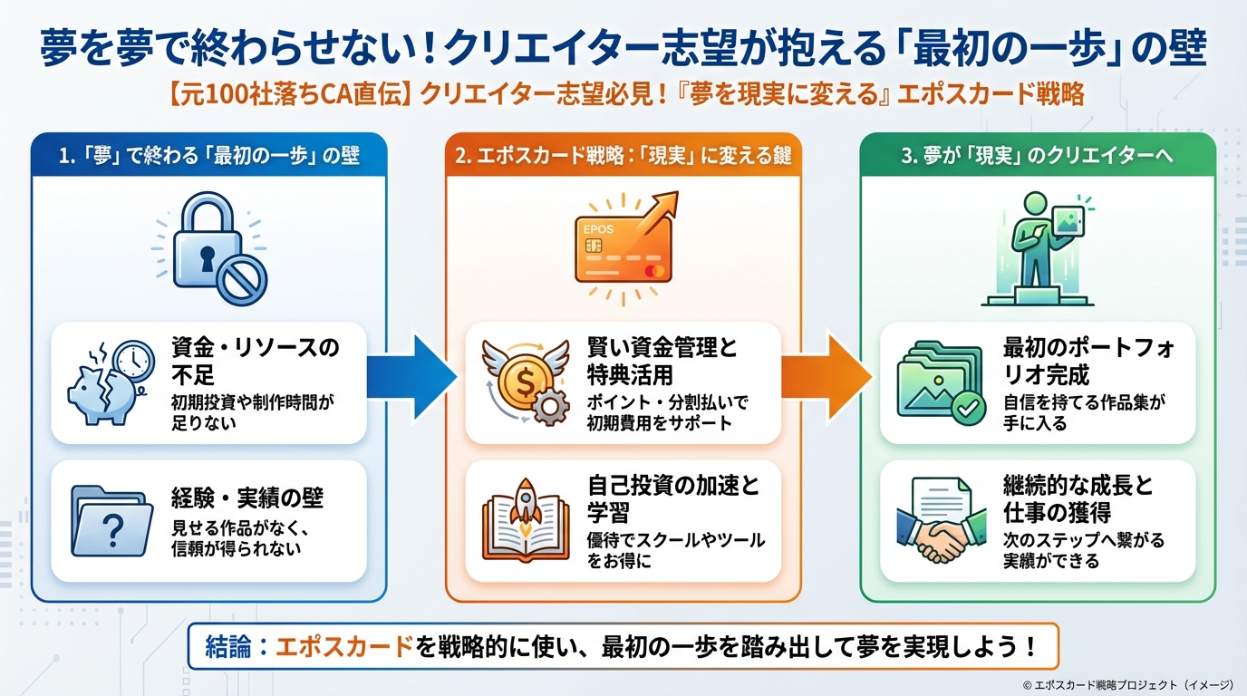 大学生活・新生活 夢を夢で終わらせない!クリエイター志望が抱える「最初の一歩」の壁