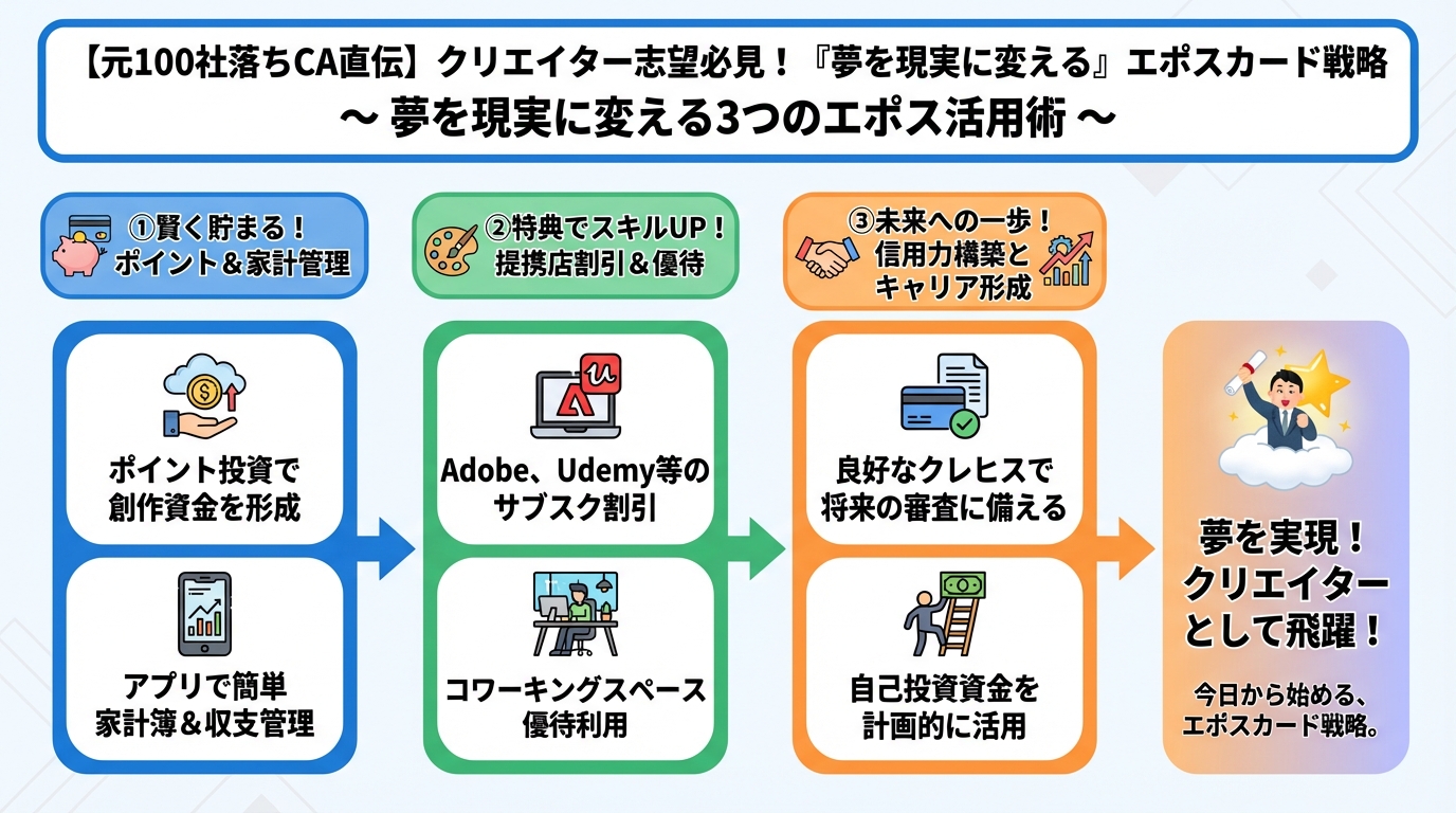 大学生活・新生活 『夢を現実に変える』エポスカード活用術3選