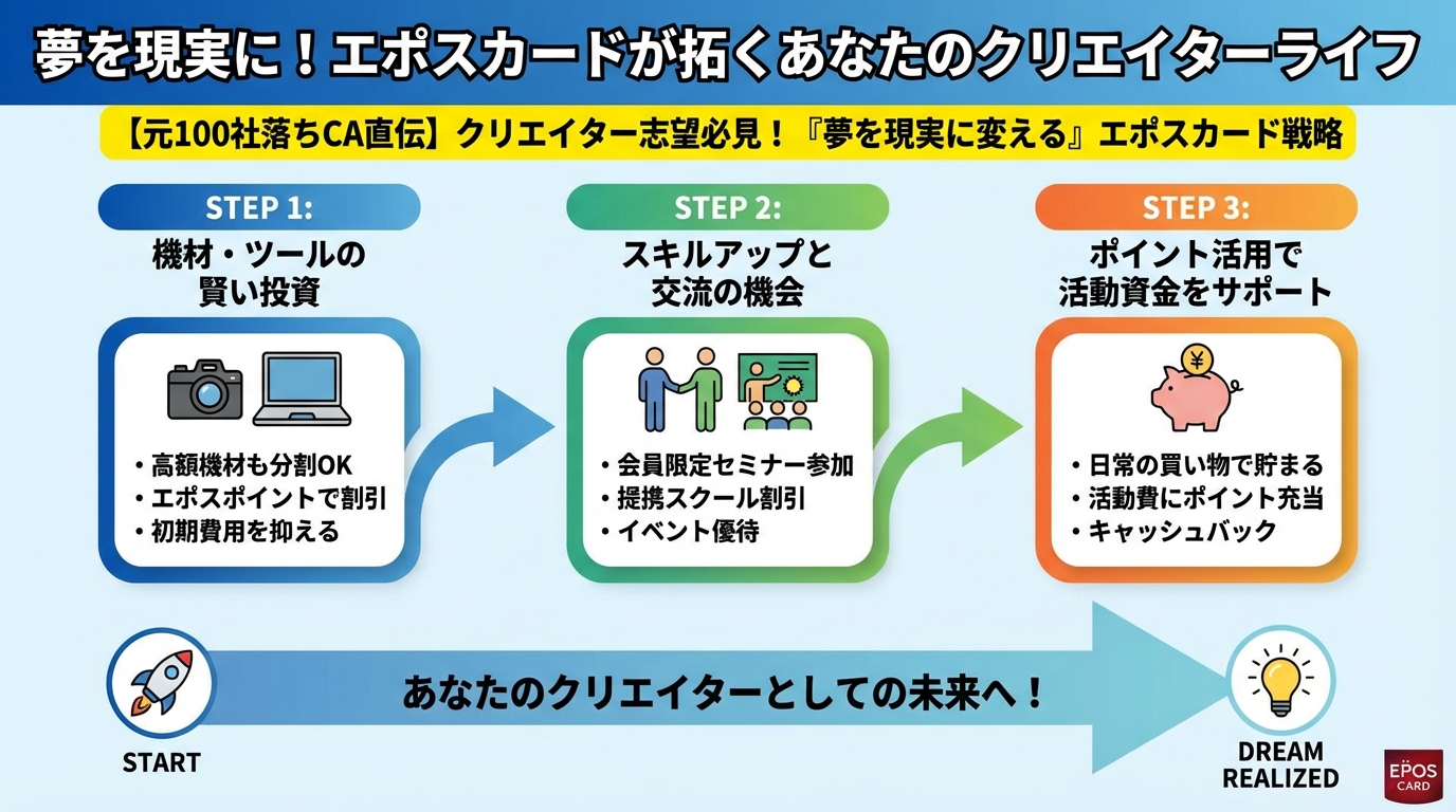 大学生活・新生活 夢を現実に!エポスカードが拓くあなたのクリエイターライフ
