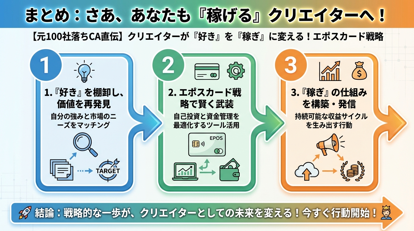 副業・クリエイター まとめ:さあ、あなたも「稼げる」クリエイターへ!