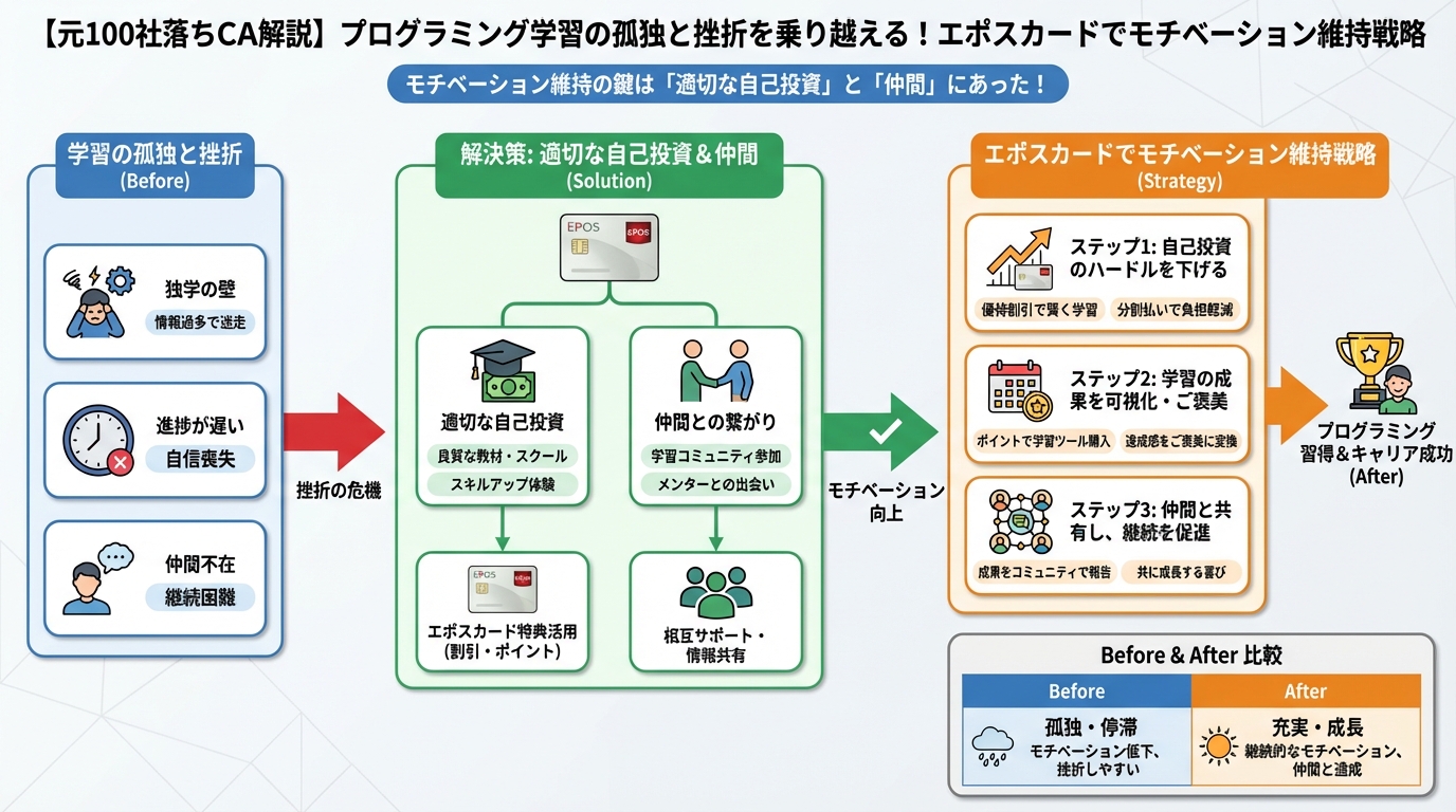 プログラミング学習 モチベーション維持の鍵は「適切な自己投資」と「仲間」にあった!