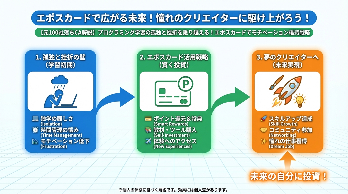 プログラミング学習 エポスカードで広がる未来!憧れのクリエイターに駆け上がろう!