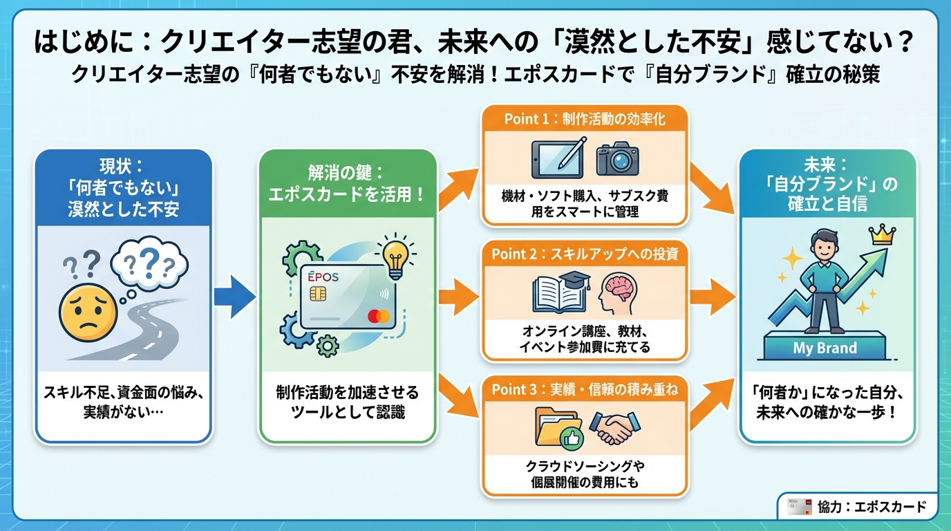 副業・クリエイター はじめに:クリエイター志望の君、未来への「漠然とした不安」感じてない?