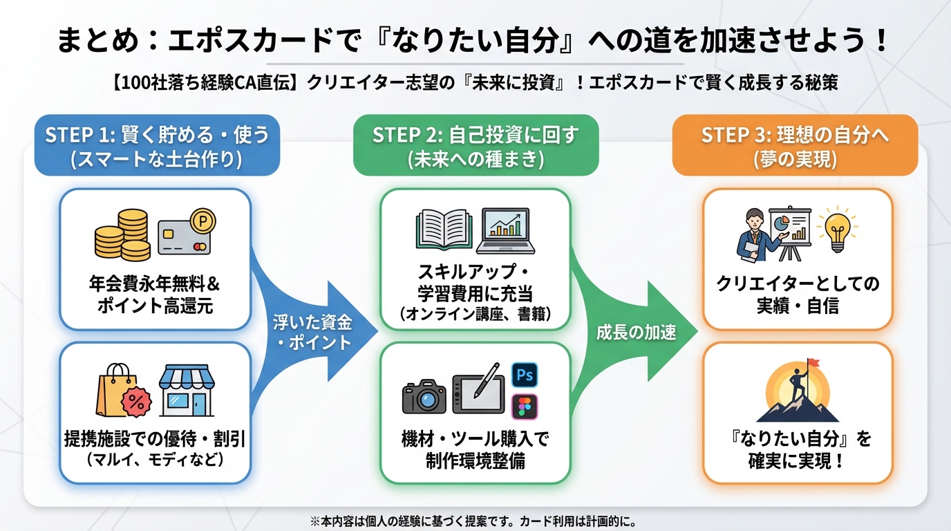 プログラミング学習 まとめ：エポスカードで『なりたい自分』への道を加速させよう！