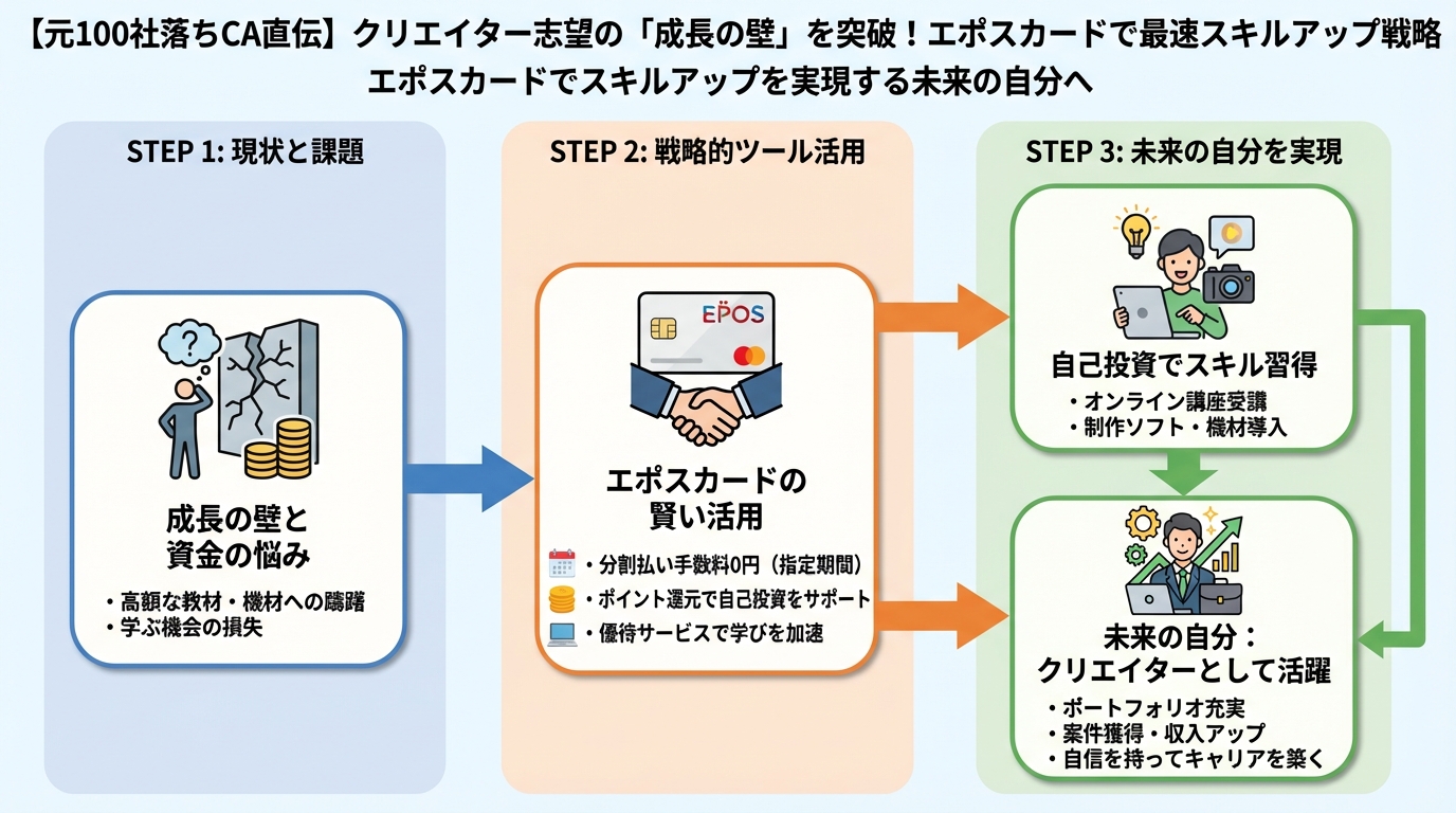 大学生活・新生活 エポスカードでスキルアップを実現する未来の自分へ