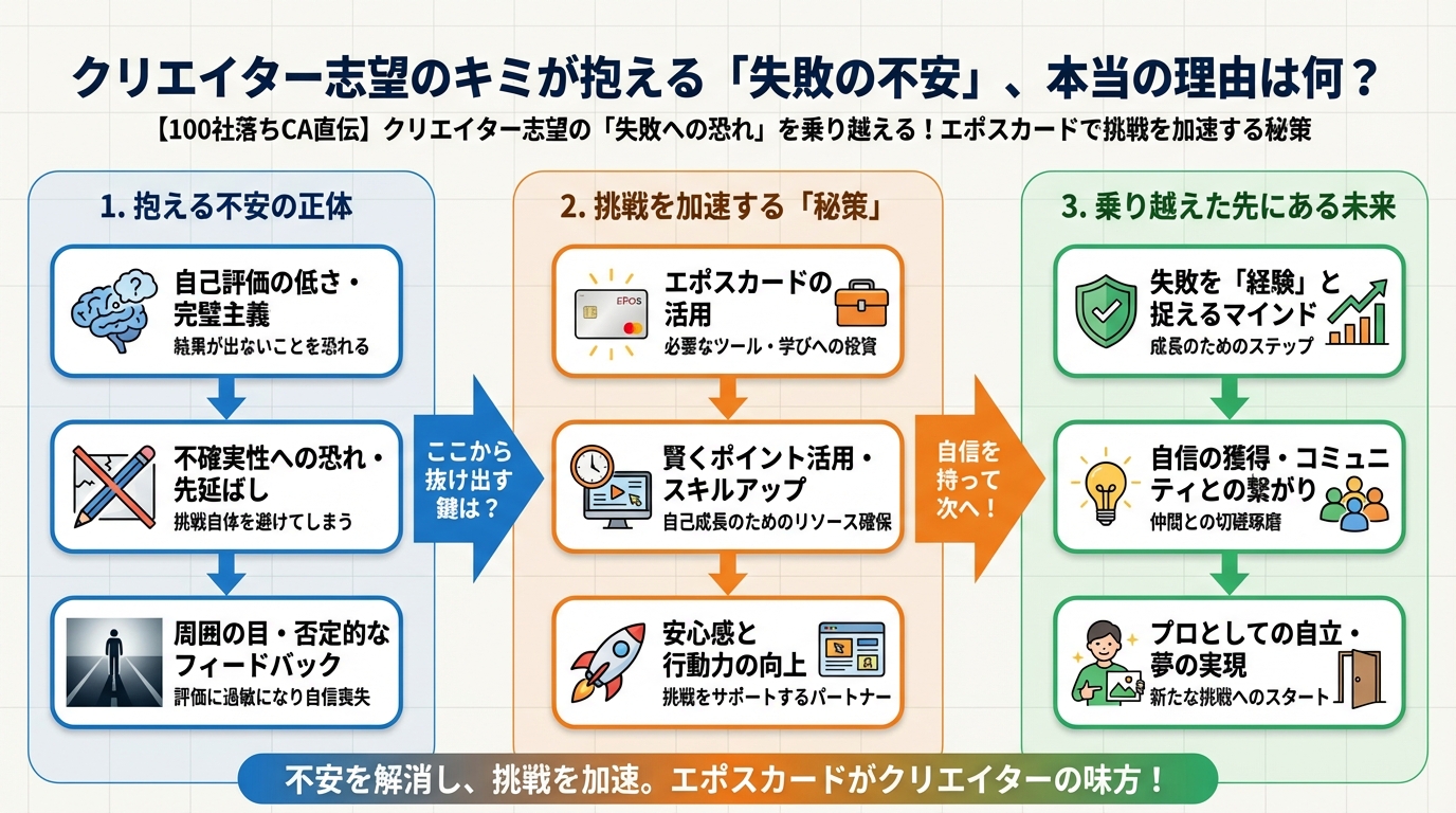 大学生活・新生活 クリエイター志望のキミが抱える「失敗の不安」、本当の理由は何?