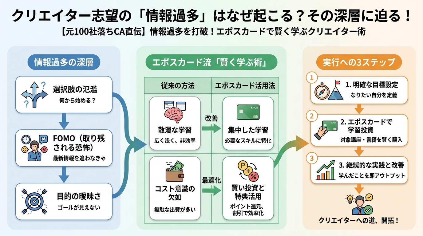 大学生活・新生活 クリエイター志望の「情報過多」はなぜ起こる？その深層に迫る！